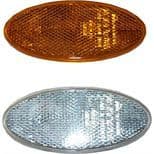 Oval Amber Reflector Self Adhesive